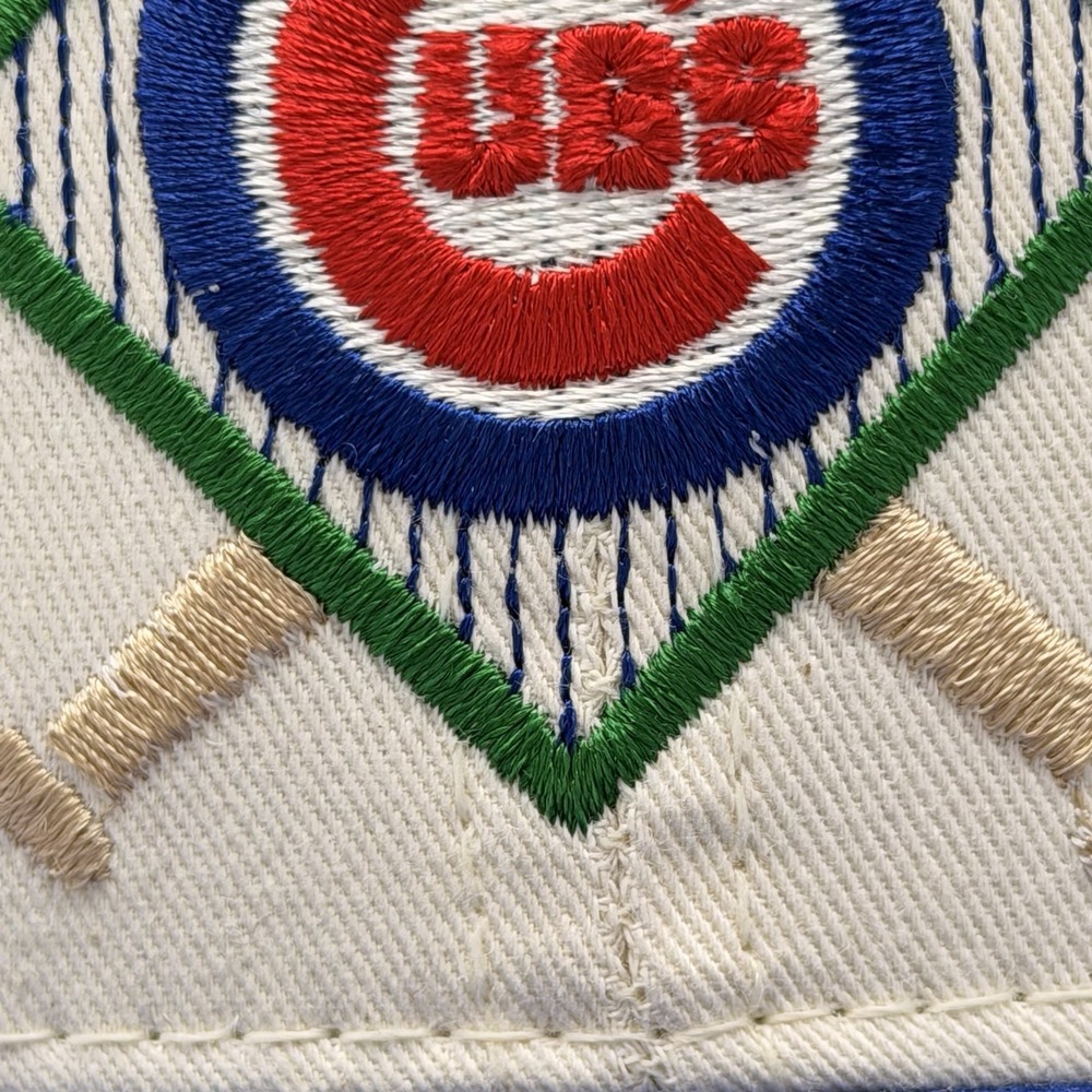 Vintage 1991 Chicago Cubs Snapback Hat The Game Cream Blue NWT Limited‎ - Picture 5 of 16